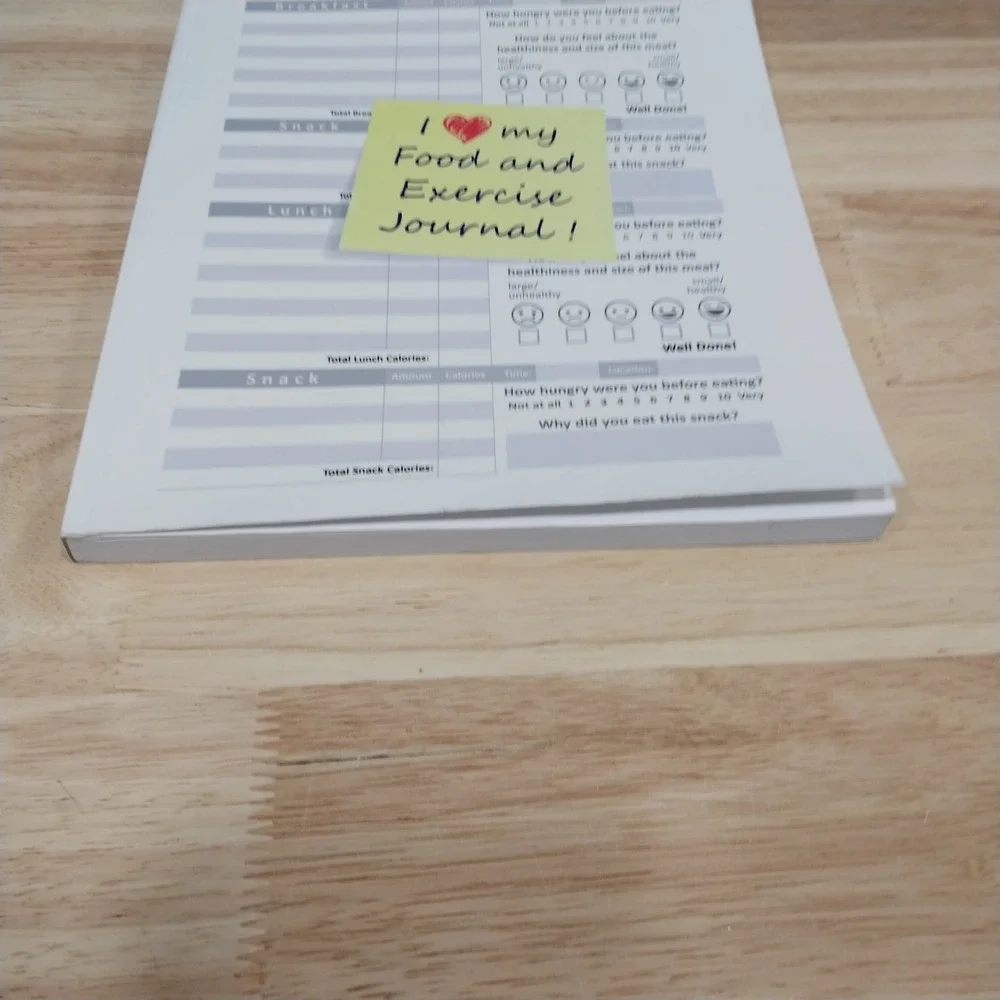 I Love My Food and Exercise Journal Logbook Daily Tracker New